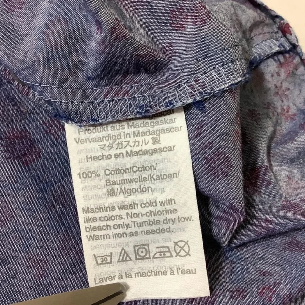 J. Crew Blue Puff Sleeve Blouse with Tie Front - Picture 6 of 7